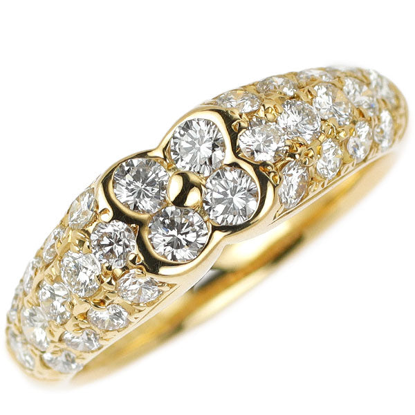 セイコー K18YG ダイヤモンド リング 1.01ct フラワー パヴェ  