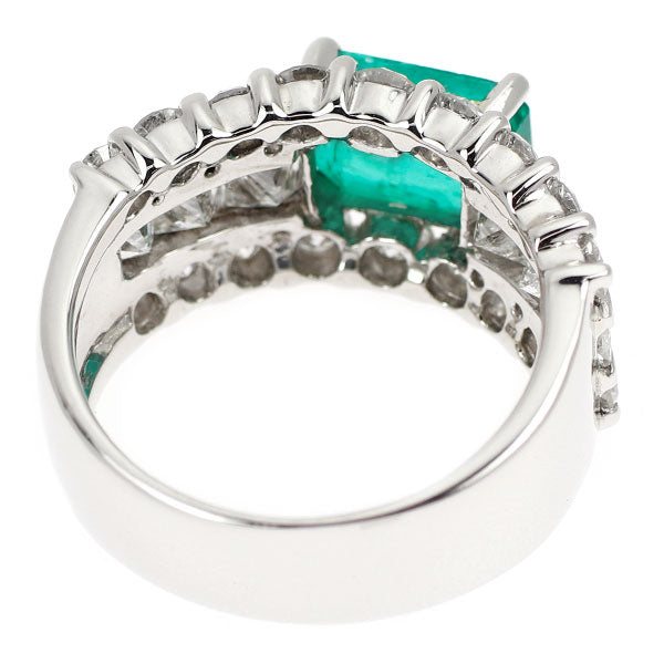 Pt900 エメラルド ダイヤモンド リング 2.03ct D2.58ct