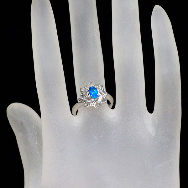 Pt900 アパタイト ダイヤモンド リング 0.46ct D0.45ct