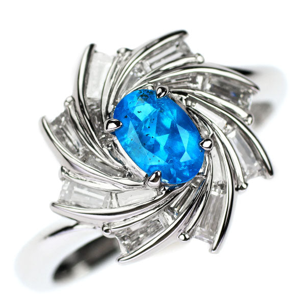 Pt900 アパタイト ダイヤモンド リング 0.46ct D0.45ct