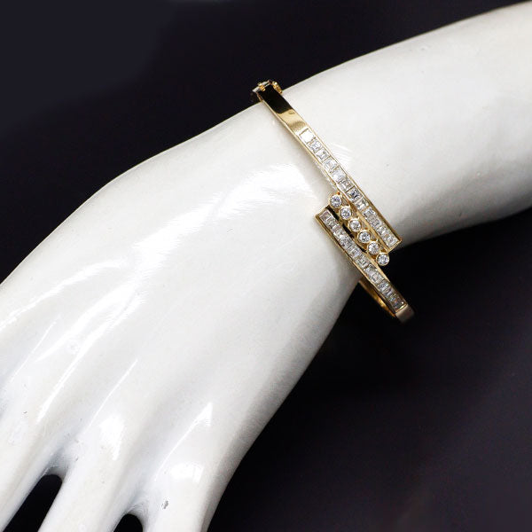 K18YG ダイヤモンド バングル 2.72ct