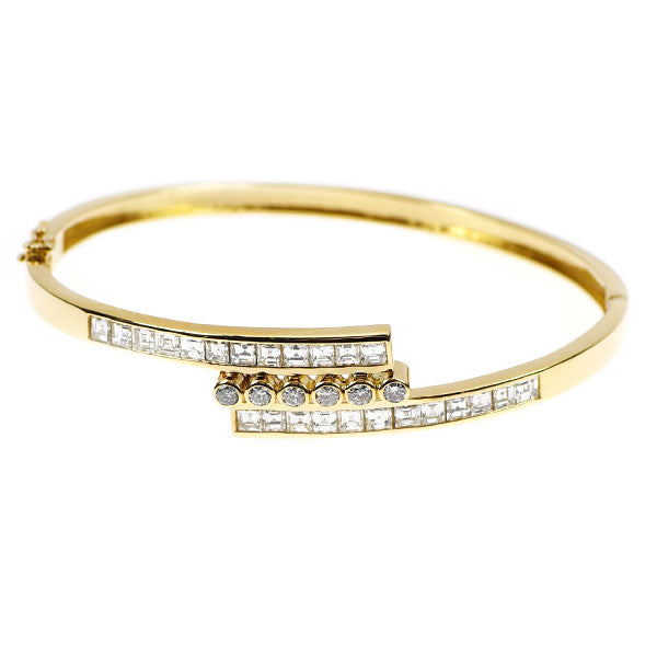 K18YG ダイヤモンド バングル 2.72ct
