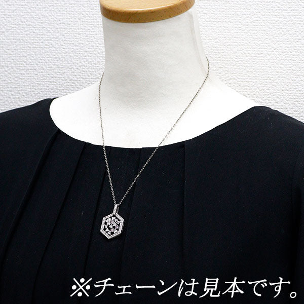 Pt900 天然ピンクダイヤモンド ペンダントトップ 0.33ct D1.09ct
