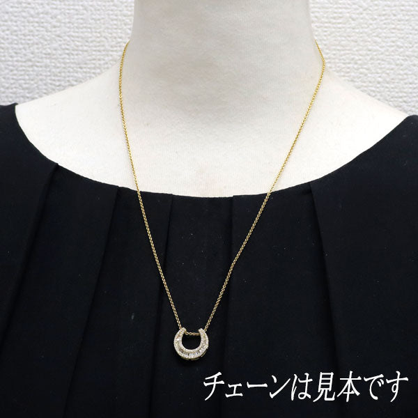 K18YG ダイヤモンド ペンダントトップ 0.50ct 馬蹄
