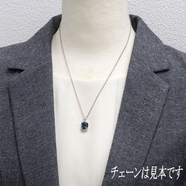 クレサンベール K18WG 再結晶アレキサンドライト ダイヤモンド ペンダントトップ 2.31ct D0.12ct