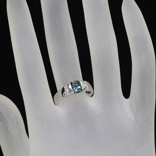 京セラ/ムーンジュエリー K18WG 再結晶アレキサンドライト ダイヤモンド リング 0.81ct D0.07ct