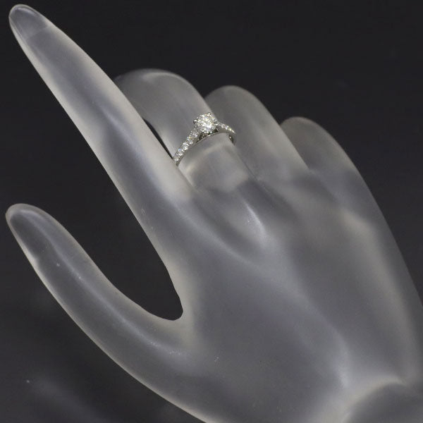 ヴァンクリーフ＆アーペル Pt950 ダイヤモンド リング 0.40ct E VVS2 3EX ロマンスソリティア 45号