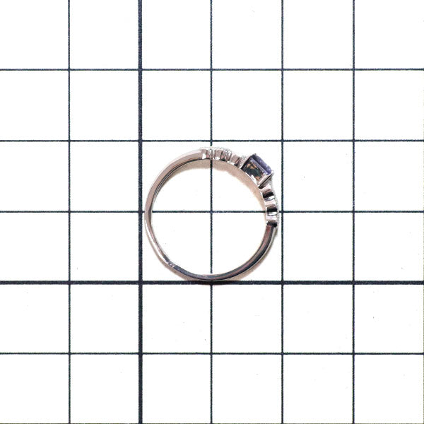 新品 希少 Pt950 単結晶デュモルチェライト ダイヤモンド リング 0.221ct D0.06ct 【エスコレ】