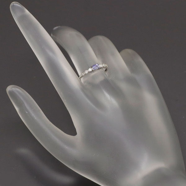 新品 希少 Pt950 単結晶デュモルチェライト ダイヤモンド リング 0.221ct D0.06ct 【エスコレ】