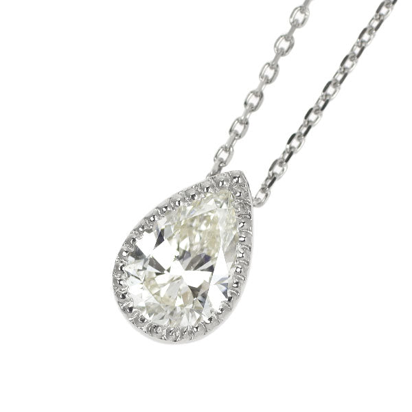 新品 Pt ペアシェイプ ダイヤモンド ペンダントネックレス 0.675 新品 Pt ペアシェイプ ダイヤモンド ペンダントネックレス 0.675