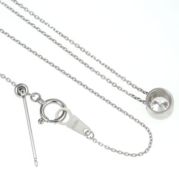 新品 Pt950/ Pt850 ダイヤモンド ペンダントネックレス 0.433ct F SI2 G 鍛造ミルグレイン【エスコレ】