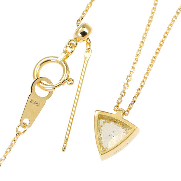 新品 K18YG トリリアントカット ダイヤモンド ペンダントネックレス 0.498ct J SI1 【エスコレ】