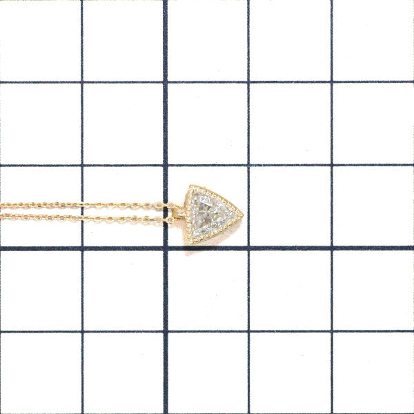 新品 K18YG トリリアントカット ダイヤモンド ペンダントネックレス 0.498ct J SI1 【エスコレ】