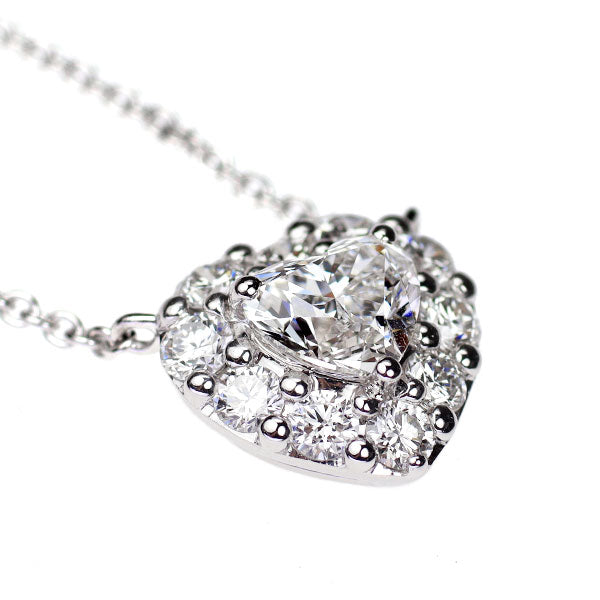 グラフ K18WG ダイヤモンド ペンダントネックレス 0.50ct F VS1 EX/EX アイコンハート 《セルビー銀座店》【中古】