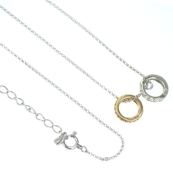 スタージュエリー K18WG/PG ダイヤモンド ペンダントネックレス 0.12ct