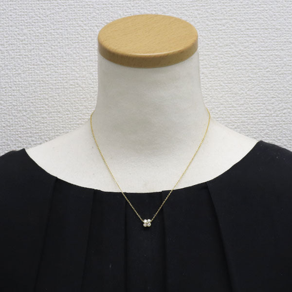 ティファニー K18YG ダイヤモンド ペンダントネックレス ベゼルセット フラワー