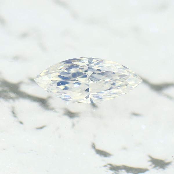 新品 マーキスカット ファンシーホワイト ダイヤモンド ルース 0.181ct FW SI2 【エスコレ】