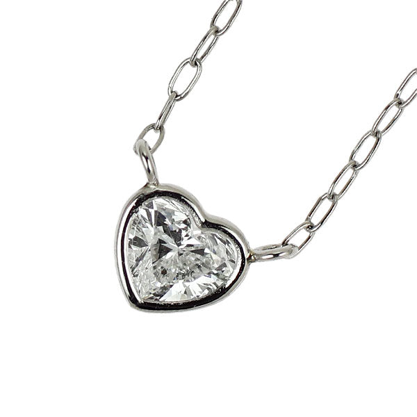 Pt850 ハートシェイプ ダイヤモンド ペンダントネックレス 0.14ct