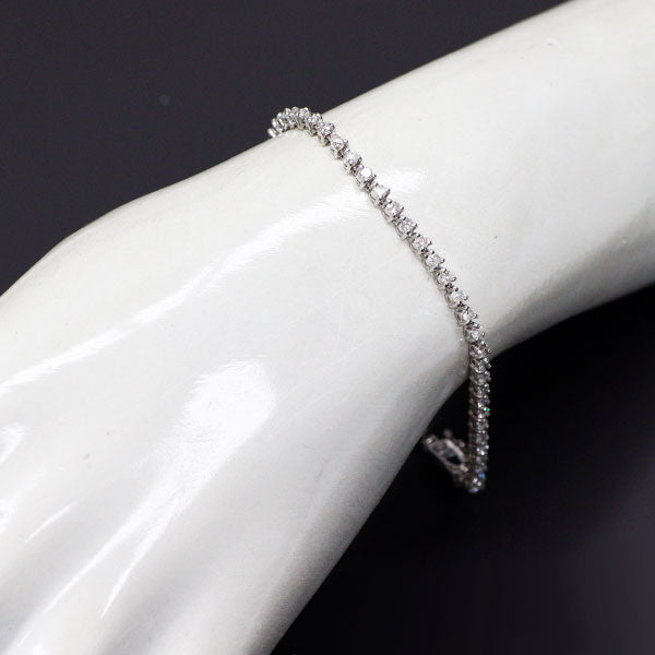 K18WG ダイヤモンド ブレスレット 2.00ct テニス