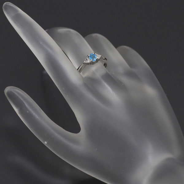 Pt900 パライバトルマリン ダイヤモンド リング 0.298ct D0.131ct