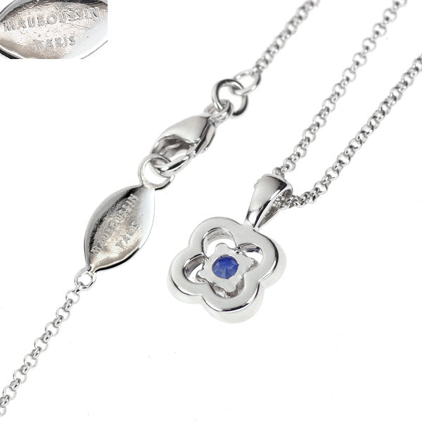 モーブッサン K18WG サファイア ダイヤモンド ペンダントネックレス チャンスオブラブ