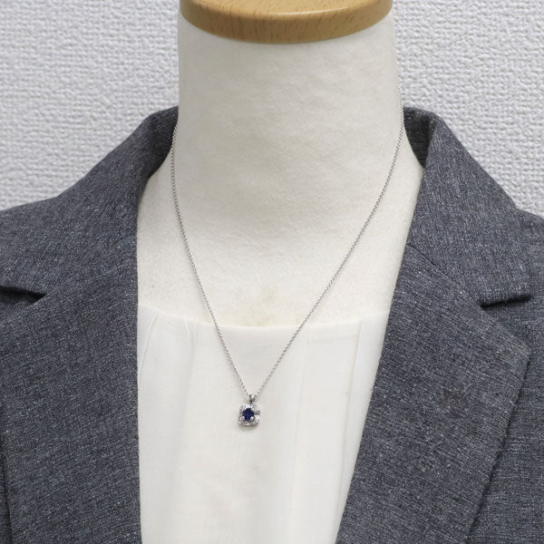 モーブッサン K18WG サファイア ダイヤモンド ペンダントネックレス チャンスオブラブ
