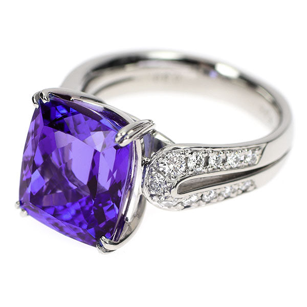 コンコルド Pt900 タンザナイト ダイヤモンド リング 6.96ct D0.30ct