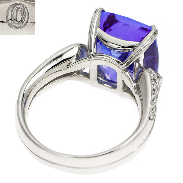 コンコルド Pt900 タンザナイト ダイヤモンド リング 6.96ct D0.30ct