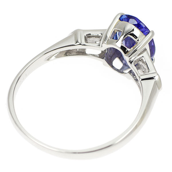 Pt900 タンザナイト ダイヤモンド リング 2.03ct D0.11ct