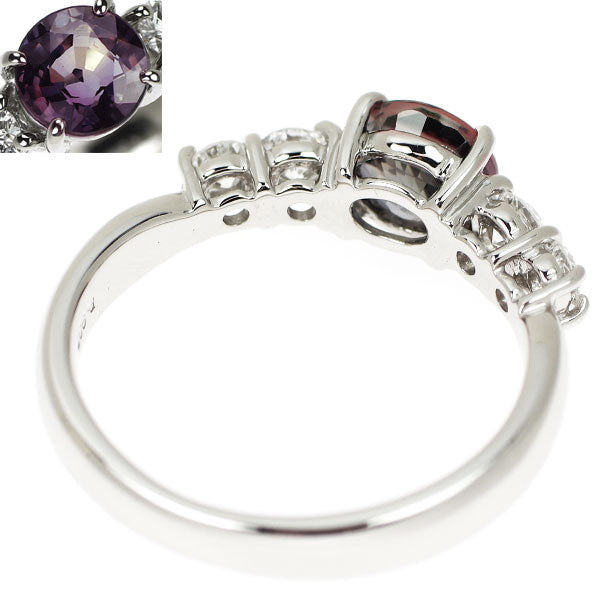 Pt900 カラーチェンジサファイア ダイヤモンド リング 1.07ct D0.36ct