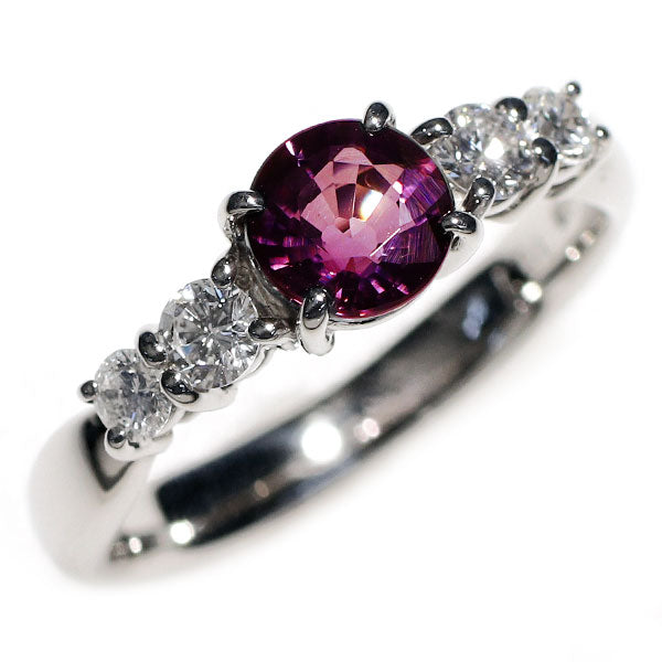 Pt900 カラーチェンジサファイア ダイヤモンド リング 1.07ct D0.36ct