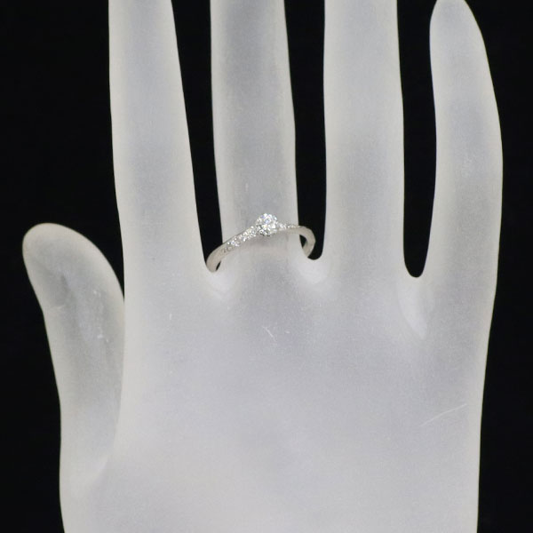 realiser/レアリゼ Pt900 ダイヤモンド リング 0.202ct D SI2 3EX D0.05ct