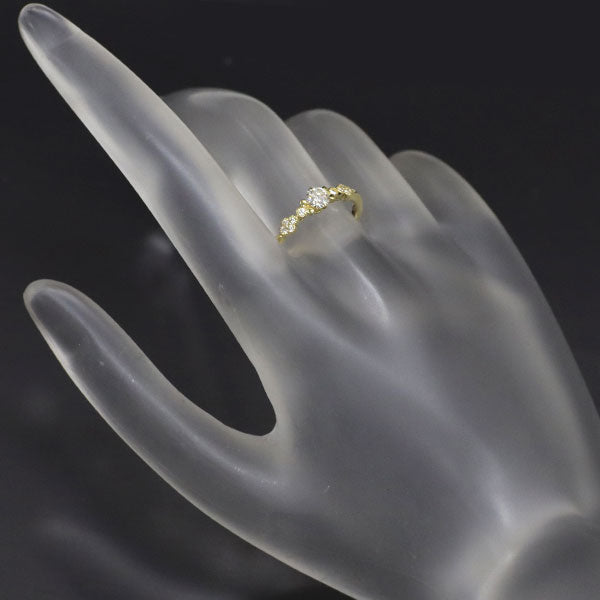 セントピュール/ディズニー K18YG ダイヤモンド リング 0.20ct D0.07ct スチームボートウィリー ジョリーラフ
