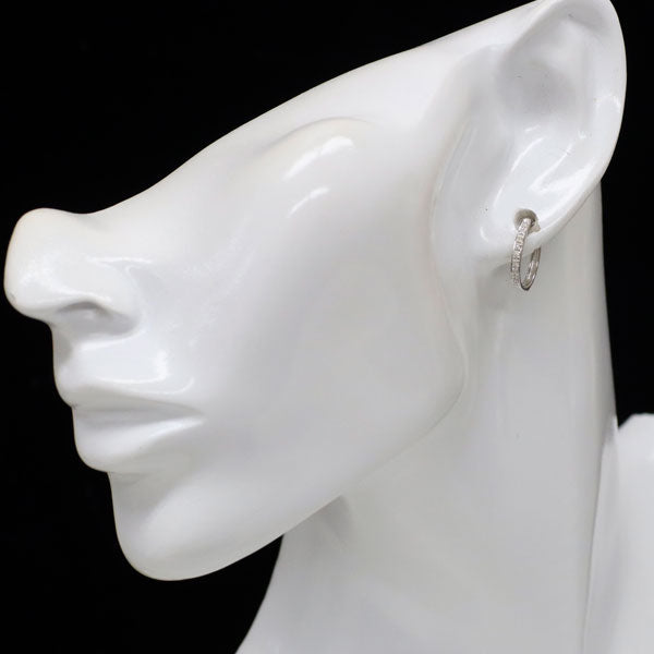 K18WG ダイヤモンド ペンダントトップ＆ピアス 一体型 2.10ct クロス ミステリーセッティング 2way