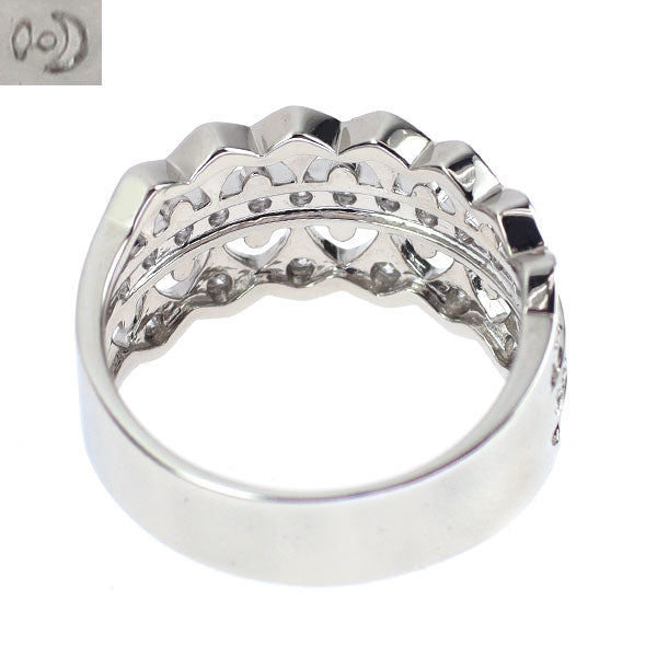 田崎真珠 Pt900 ダイヤモンド リング 0.36ct アンティークレース