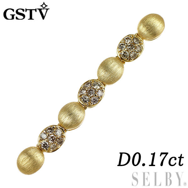 GSTV K18YG ダイヤモンド ペンダントトップ 0.17ct 馬蹄 ホースシュー