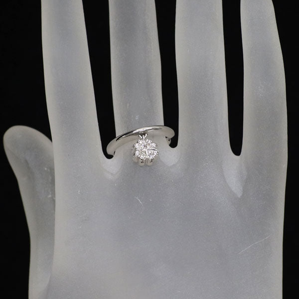 ポンテヴェキオ K18WG ダイヤモンド リング 0.10ct クローバー