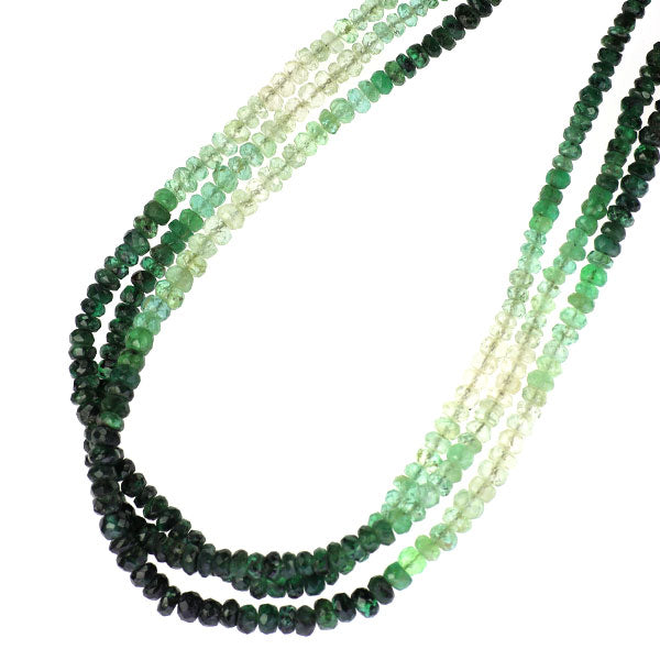 K18WG/ Pt850 エメラルド ネックレス 85.00ct