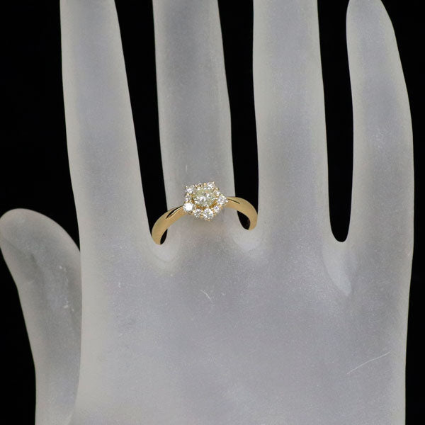 K18YG ダイヤモンド リング 0.55ct