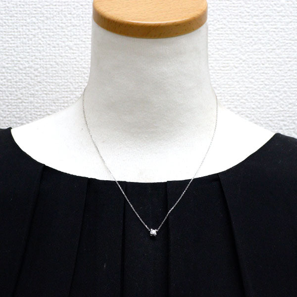 カルティエ K18WG ダイヤモンド ペンダントネックレス 0.23ct D VVS2