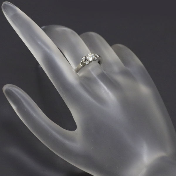カルティエ Pt950 ダイヤモンド リング 0.35ct F VVS2 3EX バレリーナ 50号