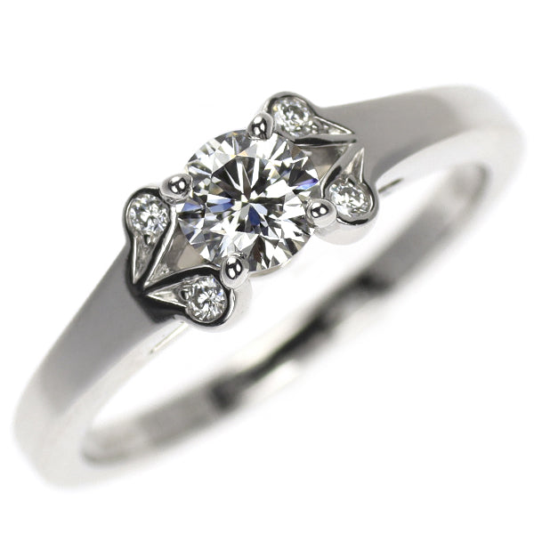 カルティエ Pt950 ダイヤモンド リング 0.35ct F VVS2 3EX バレリーナ 50号