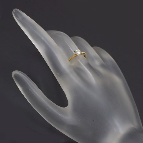 カルティエ K18YG ダイヤモンド リング 0.30ct F VS1 VG/VG ソリテール 49号