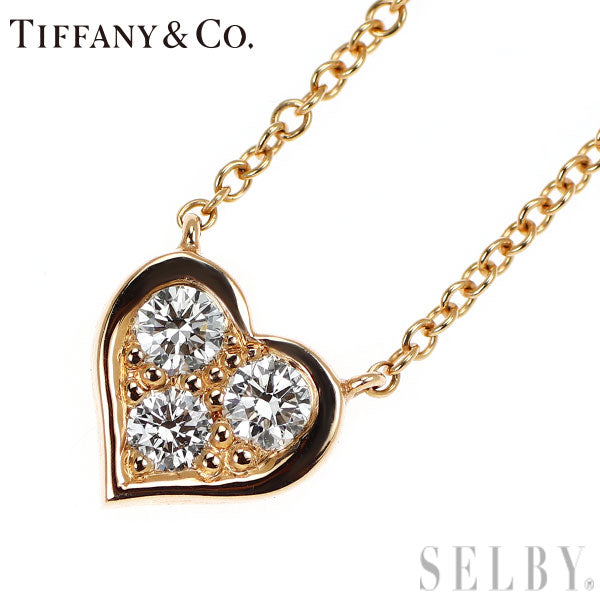 ティファニー K18PG ダイヤモンド ペンダントネックレス センチメンタルハート