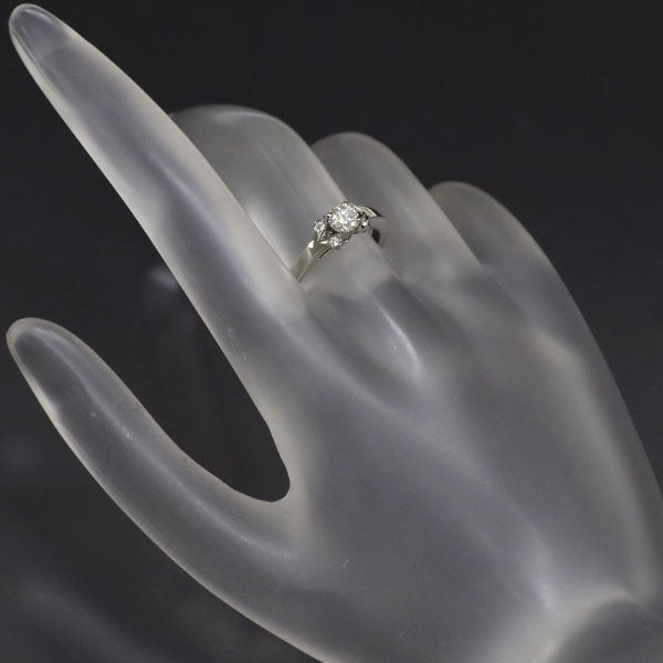 カルティエ Pt950 ダイヤモンド リング 0.33ct H VVS1 3EX バレリーナ 50号