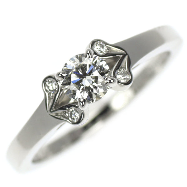 カルティエ Pt950 ダイヤモンド リング 0.33ct H VVS1 3EX バレリーナ 50号