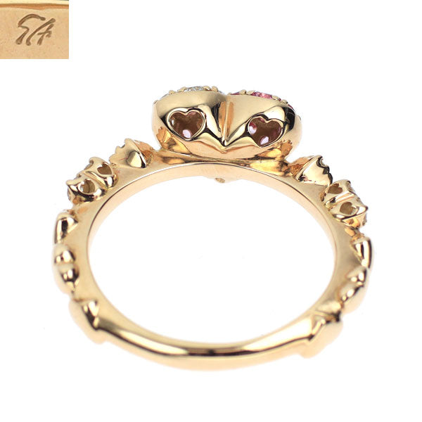 セイレーンアズーロ K18PG ピンクサファイア ダイヤモンド リング 0.33ct D0.36ct ハート