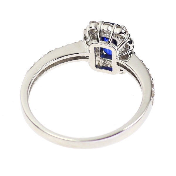 Pt900 サファイア ダイヤモンド リング 0.65ct D0.52ct