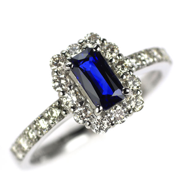 Pt900 サファイア ダイヤモンド リング 0.65ct D0.52ct — セルビー