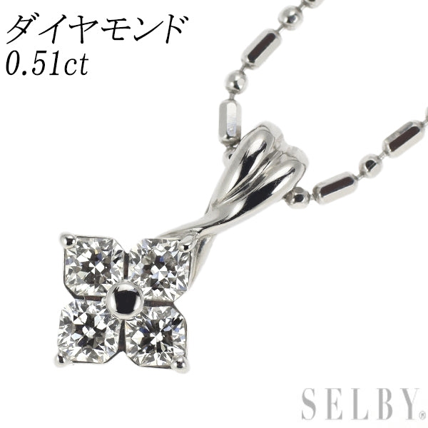 フランダースダイヤモンド Pt ダイヤモンド ペンダントネックレス 0.51ct